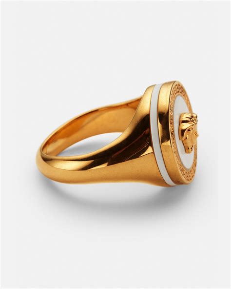 versace ring asus|Versace enamel ring.